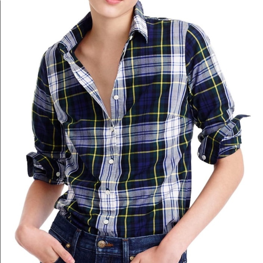 Navy Stewart Plaid Perfect Shirt
J.CREW